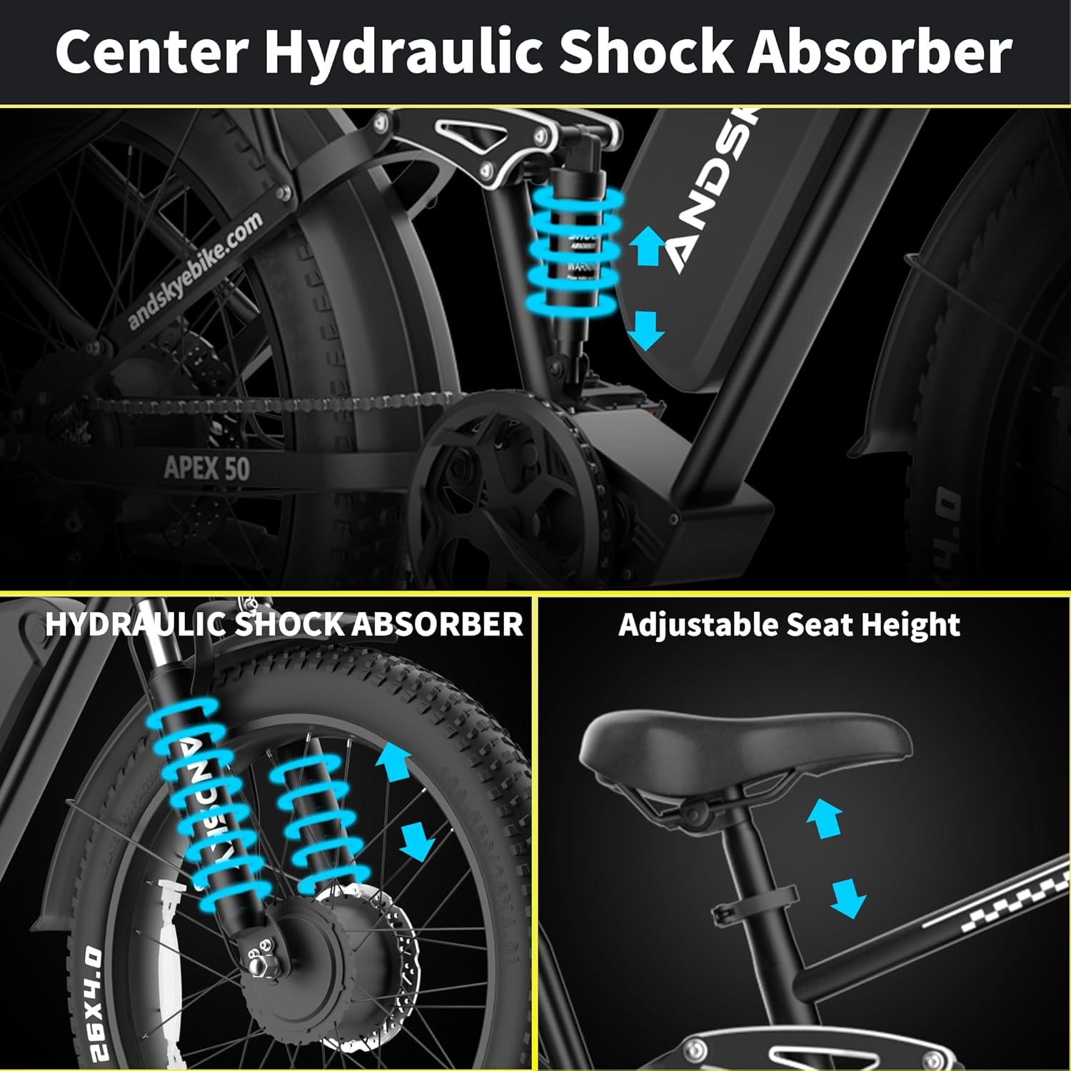 ANDSKY Apex50 AWD 전기 자전거 3000W - Bike Pump Frame Mount 리뷰 및 가격