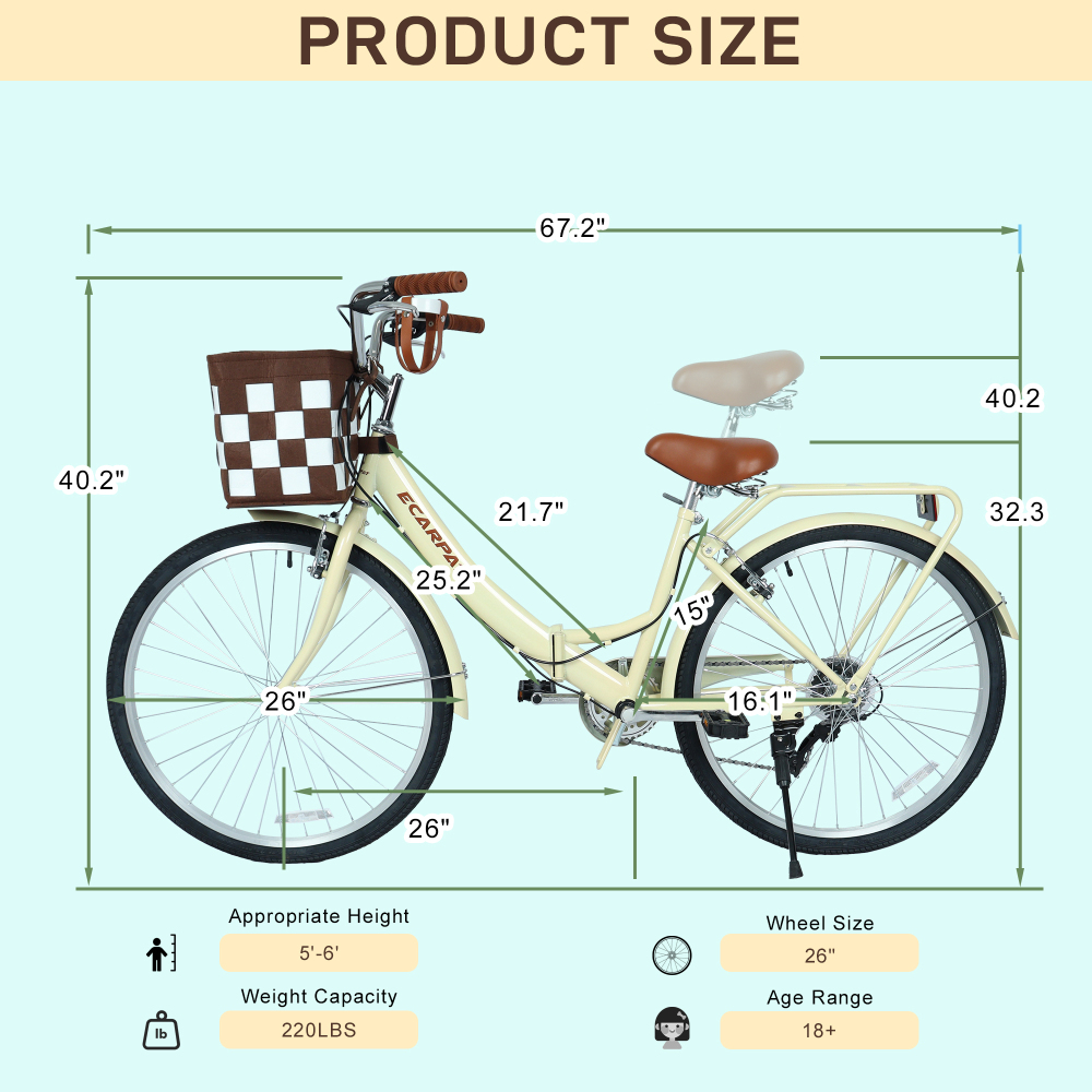 A26285B 26인치 접이식 시티 자전거, 7단 변속 - Commuting With Bike 리뷰 및 가격