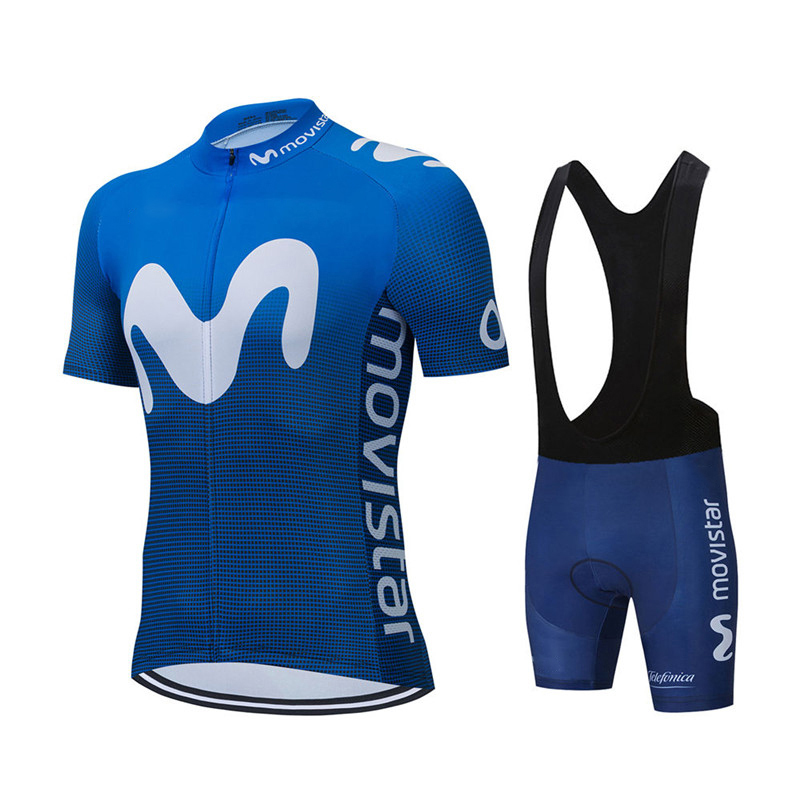 Movistar-신제품 팀 사이클링 저지 세트 MTB  - Cycling Commute Shorts 리뷰 및 가격